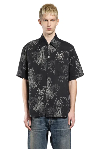 Our Legacy Mens Death Paisley Print Graphic-print Short-sleeve Cotton And Linen Shirt In Multi