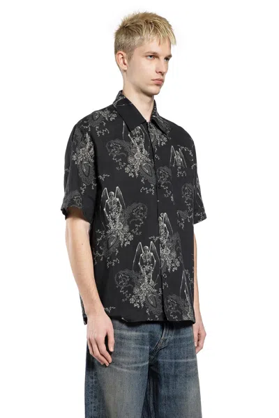 Our Legacy Mens Death Paisley Print Graphic-print Short-sleeve Cotton And Linen Shirt In Multi