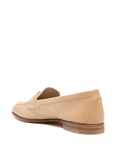 Santoni Penny-strap Leather Loafers In Multi