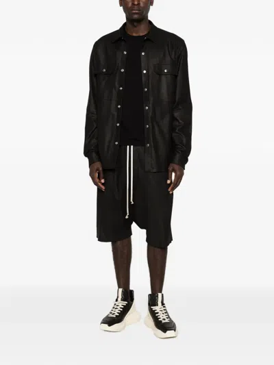 Rick Owens Drawstring Shorts In Black