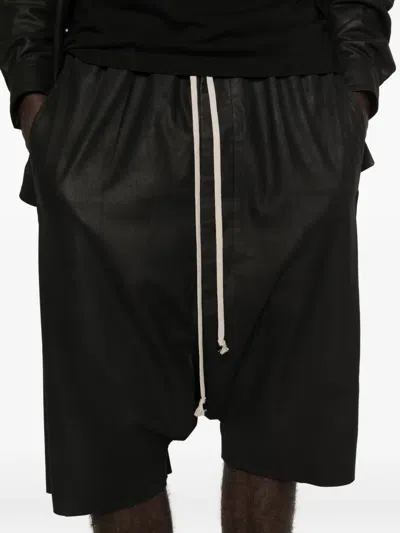 Rick Owens Drawstring Shorts In Black