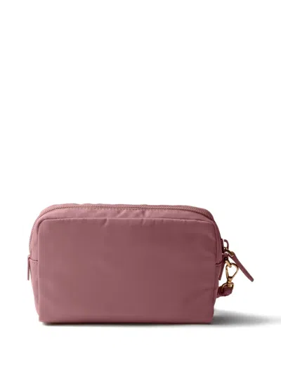 Prada Small Re-nylon Pouch In Pink