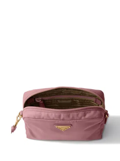 Prada Small Re-nylon Pouch In Pink