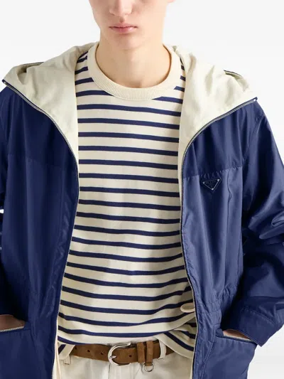 Prada Re-nylon Jacket In Blue