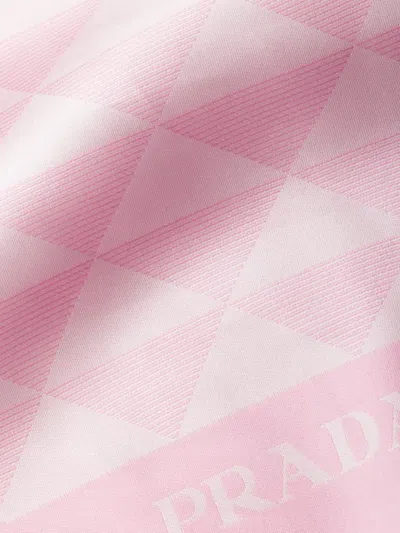 Prada Printed Silk Scarf In Pink