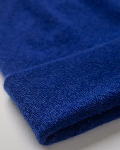 Johnstons Of Elgin Braemar Cashmere Beanie In Blue