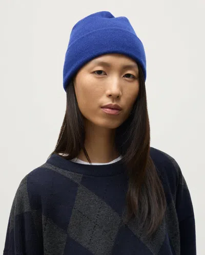 Johnstons Of Elgin Braemar Cashmere Beanie In Blue