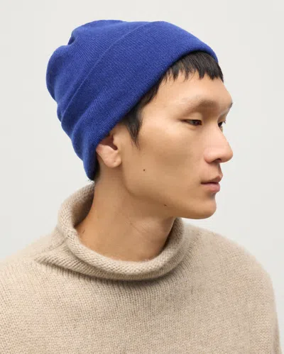 Johnstons Of Elgin Braemar Cashmere Beanie In Blue
