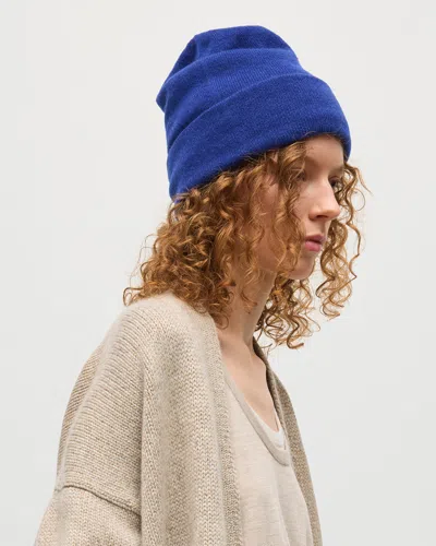 Johnstons Of Elgin Braemar Cashmere Beanie In Blue