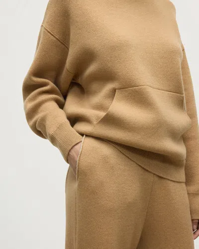 Johnstons Of Elgin Cashmere-blend Double-faced Trousers In Brown