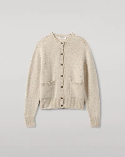 Johnstons Of Elgin Donegal Cashmere Cream Cardigan In Neutral