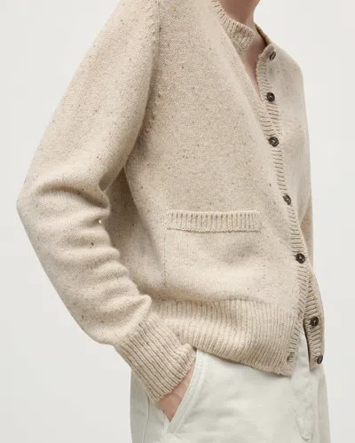 Johnstons Of Elgin Donegal Cashmere Cream Cardigan In Neutral