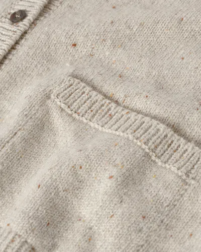 Johnstons Of Elgin Donegal Cashmere Cream Cardigan In Neutral