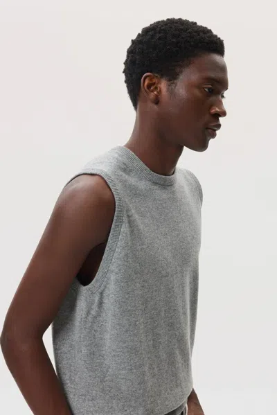 Johnstons Of Elgin Iris Cashmere Sweater Vest In Gray