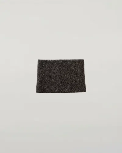 Johnstons Of Elgin Brushed Cashmere & Silk Bouclé Snood In Gray