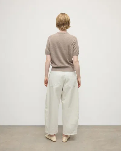 Johnstons Of Elgin Classic Cashmere Light Brown T-shirt In Green