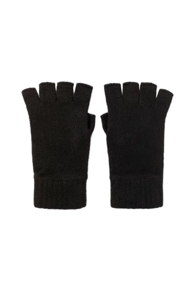 Johnstons Of Elgin Fingerless Cashmere Gloves In Black