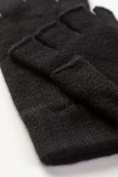 Johnstons Of Elgin Fingerless Cashmere Gloves In Black