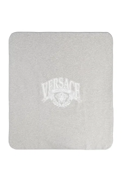 Versace Logo-graphic Blanket In White