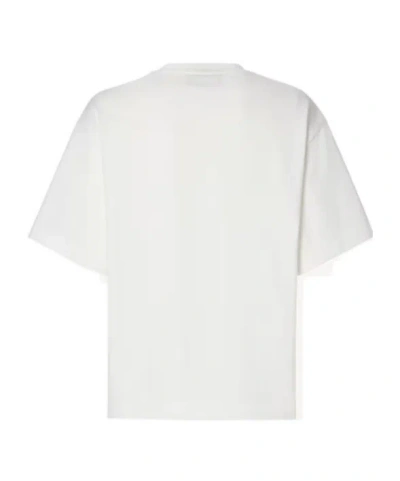 Fendi White Crew Neck Patchwork T-shirt In White