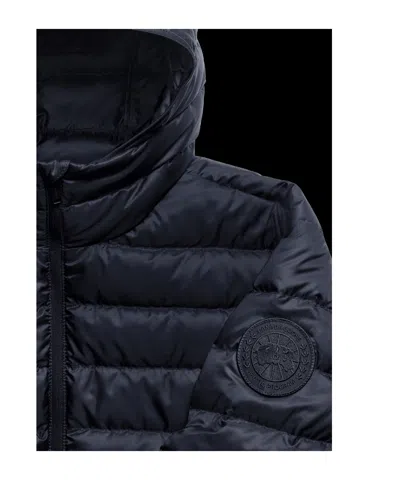 Canada Goose Men Stratus Tonal Label Hooded Jacket In Black
