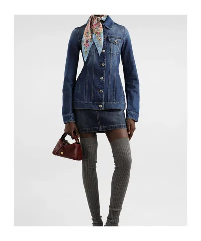 Dolce & Gabbana Denim Single-breasted Jacket In Multi
