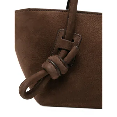Hereu Medium Fleca Knotted Shoulder Bag In Brown