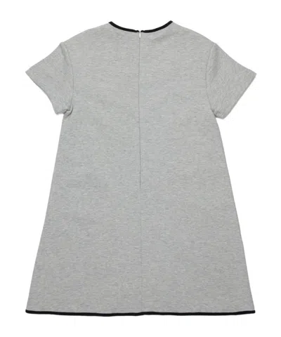 Marni Kids Logo Detailed Short-sleeved Dress In Gray