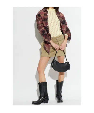 Iro Belt Loop Mini Skirt In Brown