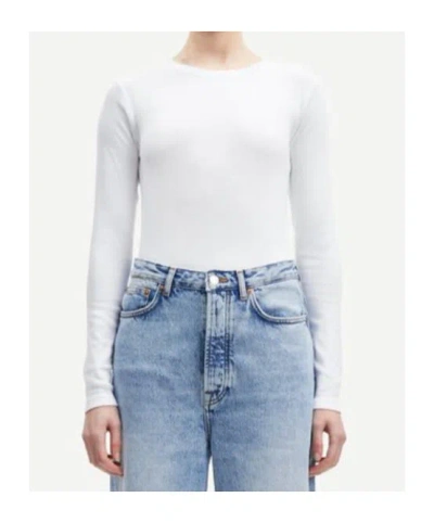 Samsoe & Samsoe Long-sleeved T-shirt In White