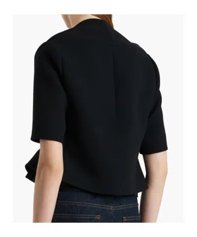 Khaite Franc Folded-neckline Button-fastening Jacket In Blue