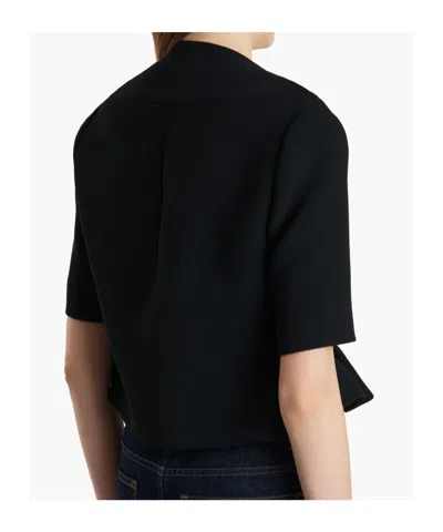 Khaite Franc Folded-neckline Button-fastening Jacket In Blue