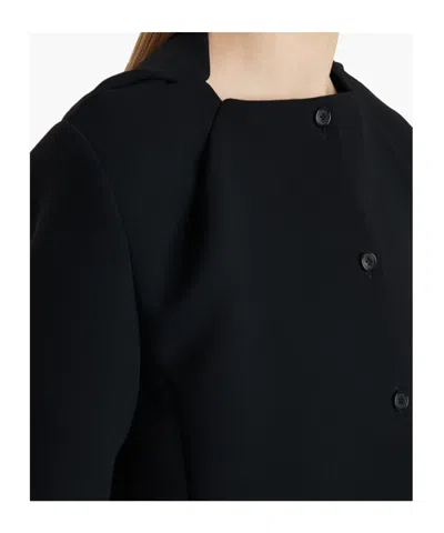 Khaite Franc Folded-neckline Button-fastening Jacket In Blue