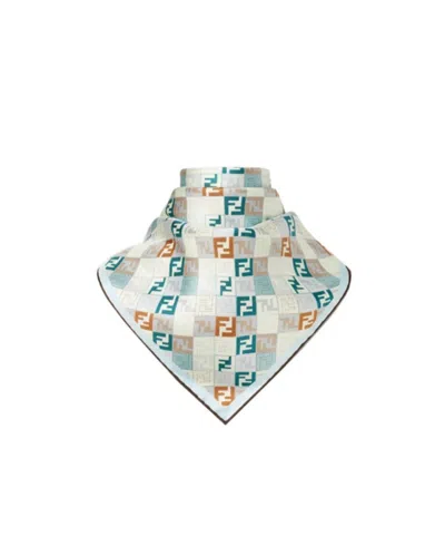 Fendi Ff-pattern Scarf In Gray
