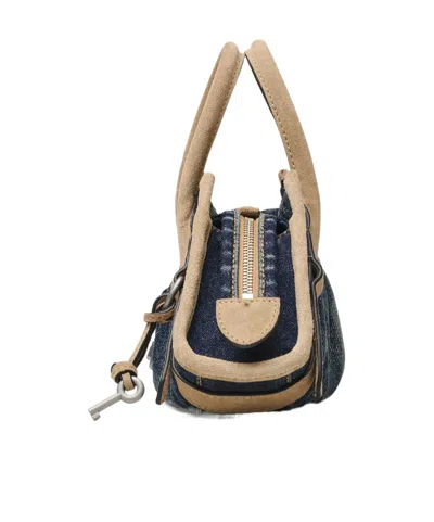 Marc Jacobs The Small Cristina Denim Suede Satchel In Blue