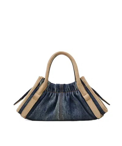 Marc Jacobs The Small Cristina Denim Suede Satchel In Blue