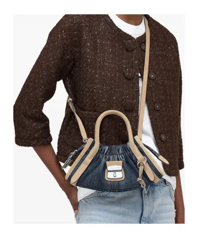 Marc Jacobs The Small Cristina Denim Suede Satchel In Blue