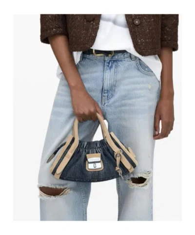 Marc Jacobs The Small Cristina Denim Suede Satchel In Blue