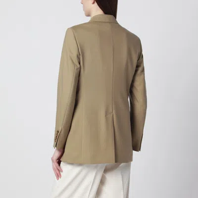 Max Mara Camel Wool-blend Double-breasted Jacket In Neutral