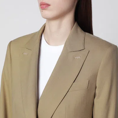 Max Mara Camel Wool-blend Double-breasted Jacket In Neutral
