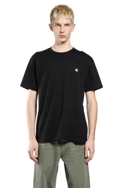 Carhartt American Script Embroidered Logo T-shirt In Black