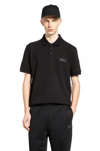 Moncler Polo T-shirt With Logo-patch In Multi