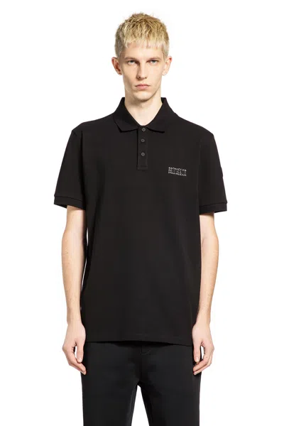 Moncler Polo T-shirt With Logo-patch In Multi