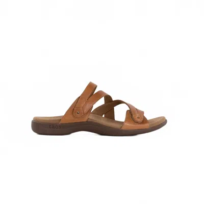 Taos Double U Slide Sandal In Brown