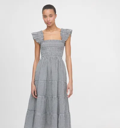 Hill House Home The Ellie Gingham Nap Midi Dress In Blue