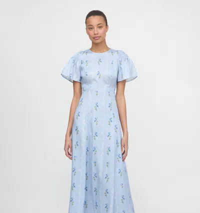 Hill House Home The Dominque Ditsy Floral Maxi Dress In Blue