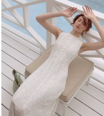 Hill House Home Leanne Paneled Lace Maxi Dress In Neutral