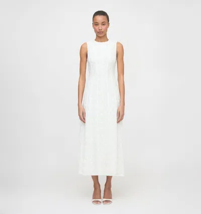 Hill House Home Leanne Paneled Lace Maxi Dress In Neutral