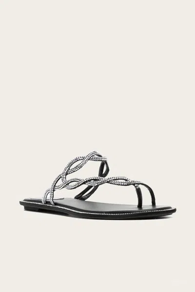 René Caovilla Rene Caovilla Black Flat Braid Sandal 10