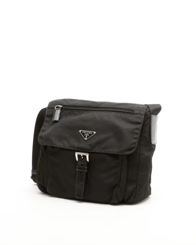 Prada Tessuto Messenger Bag In Black